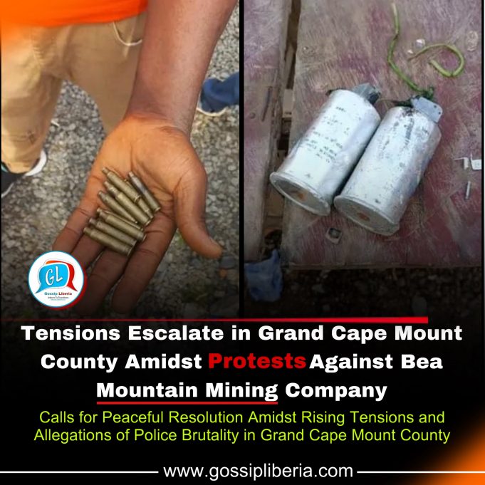 Tensions Escalate in Grand Cape Mount County Amidst Protests Against Bea Mountain Mining Company