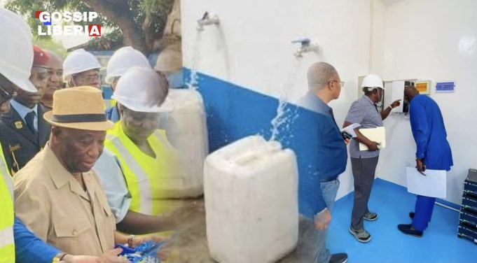 President Boakai Dedicates Solar-Powered Mini Water System in Bopolu City, Liberia
