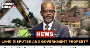 Sen. Dillon Raises Alarm Over Land Disputes and Government Property Encroachment in Monrovia