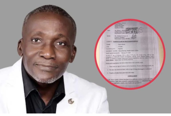 Official Coroner’s Report Contradicts Online Allegations in Death of 19-Year-Old in Monrovia